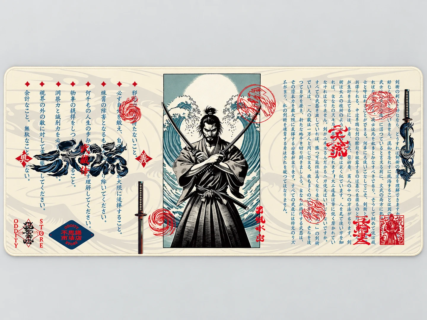 Niten Ichi-ryu Desk Mat — Full pattern