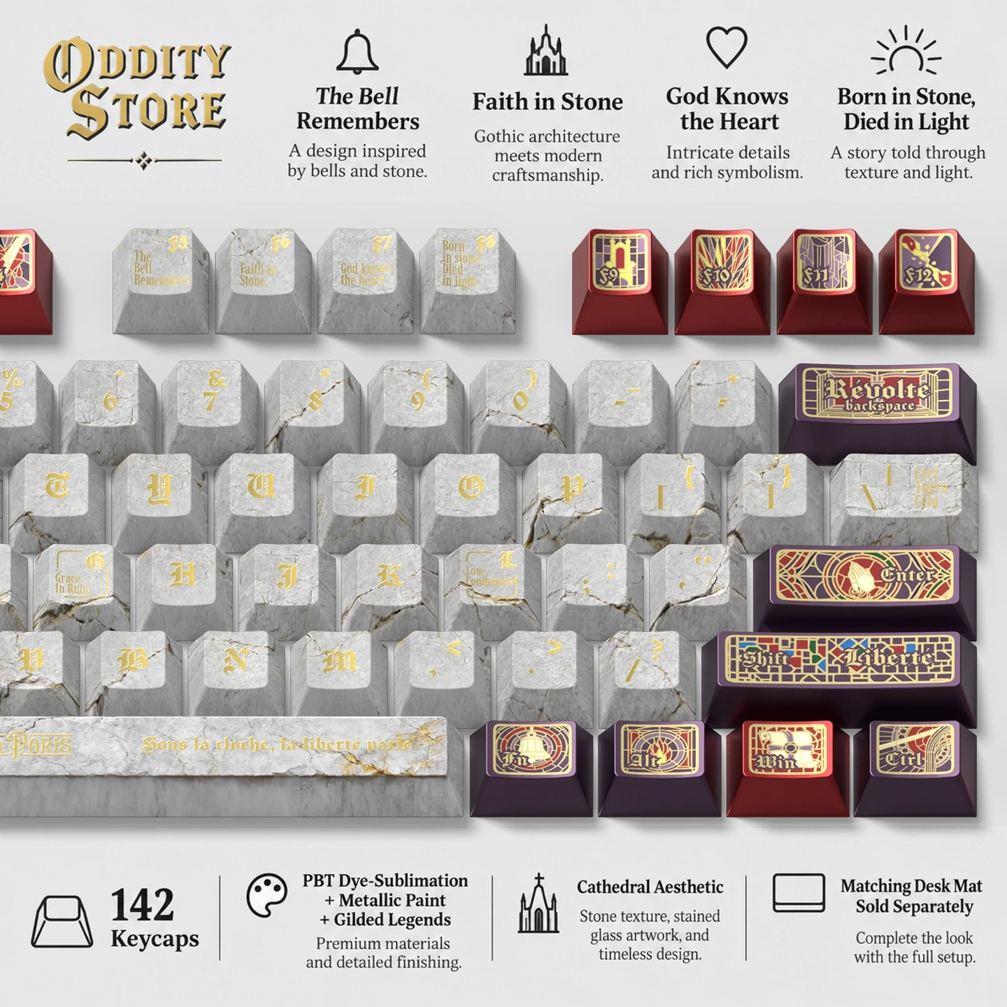 Notre-Dame Archive Keycap Set 3