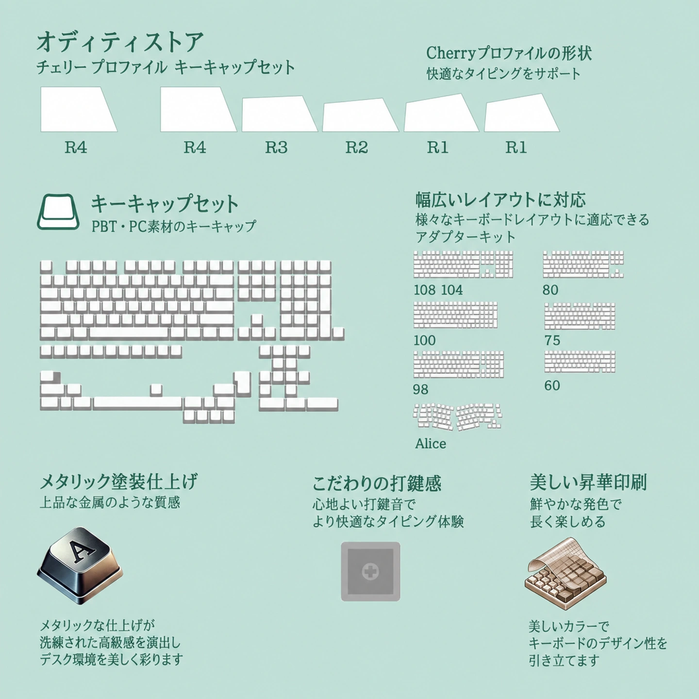 金石録ノート キーキャップセット 製品詳細 7
