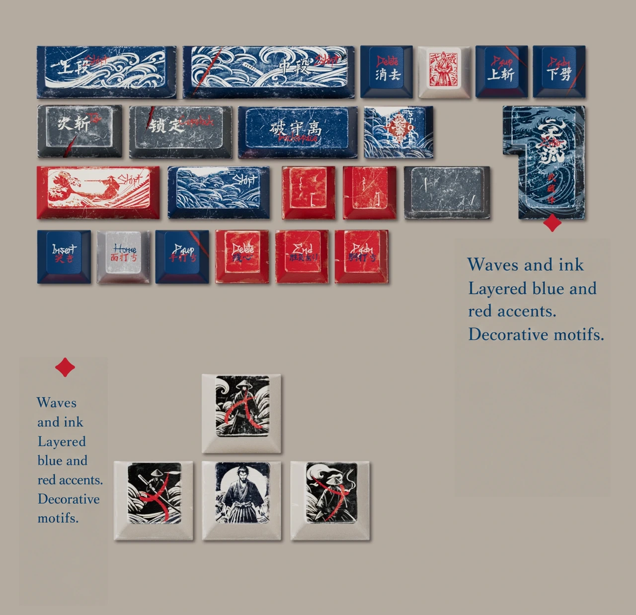 Niten Ichiryu Keycap Set 3