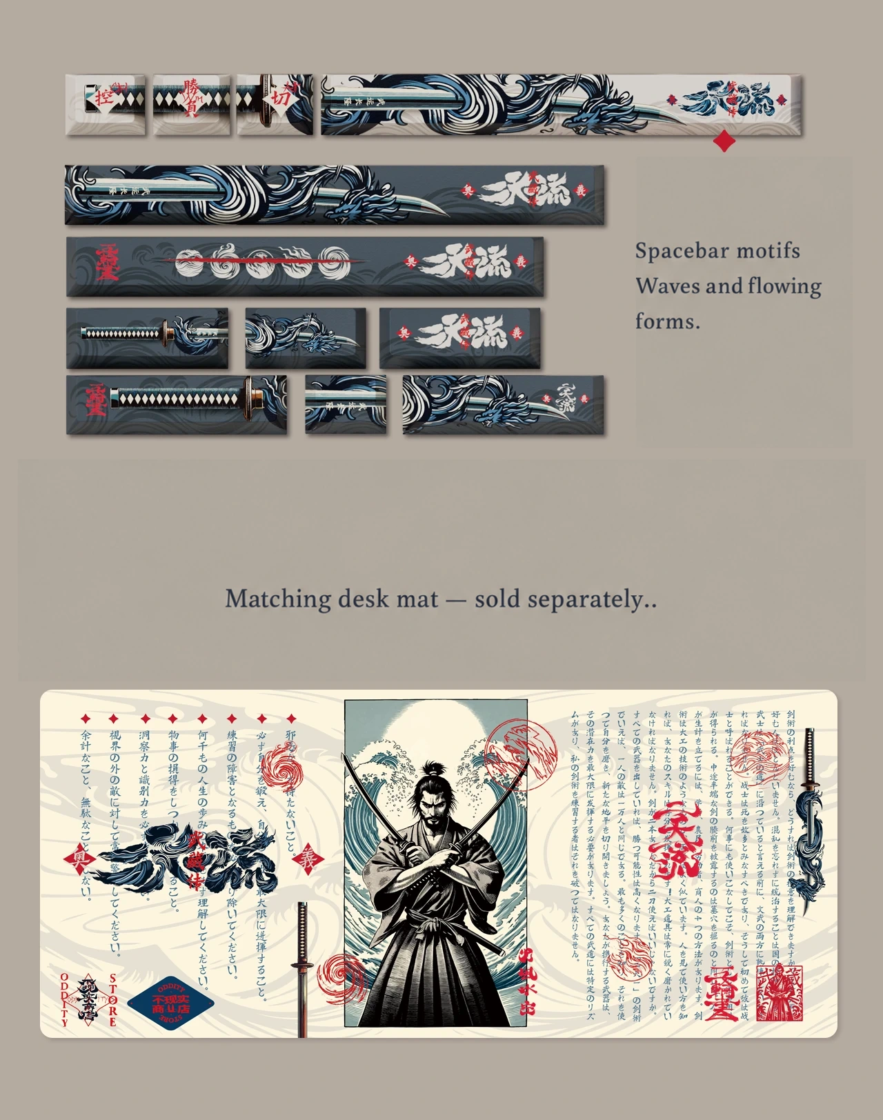 Niten Ichiryu Keycap Set 4